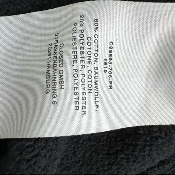 Closed Oversized Printed Logo Hoodie Navy Blue Size Small - Picture 12 of 14